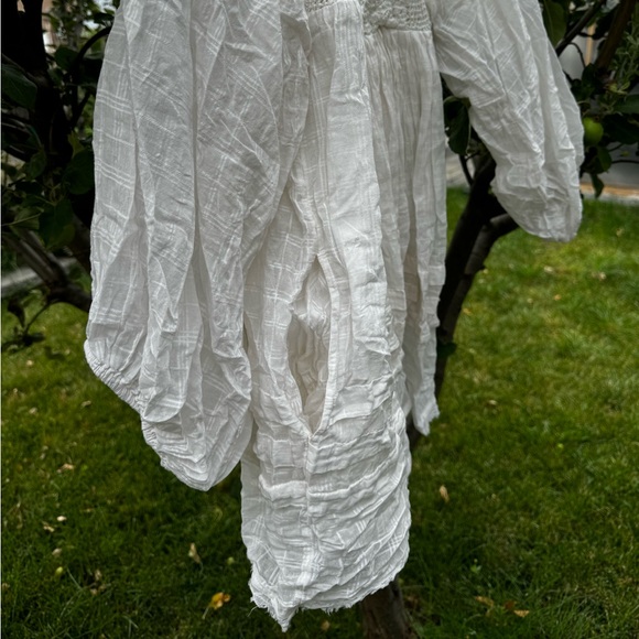 FREE PEOPLE Ari Mini Smock Dress, Ivory - Picture 7 of 14